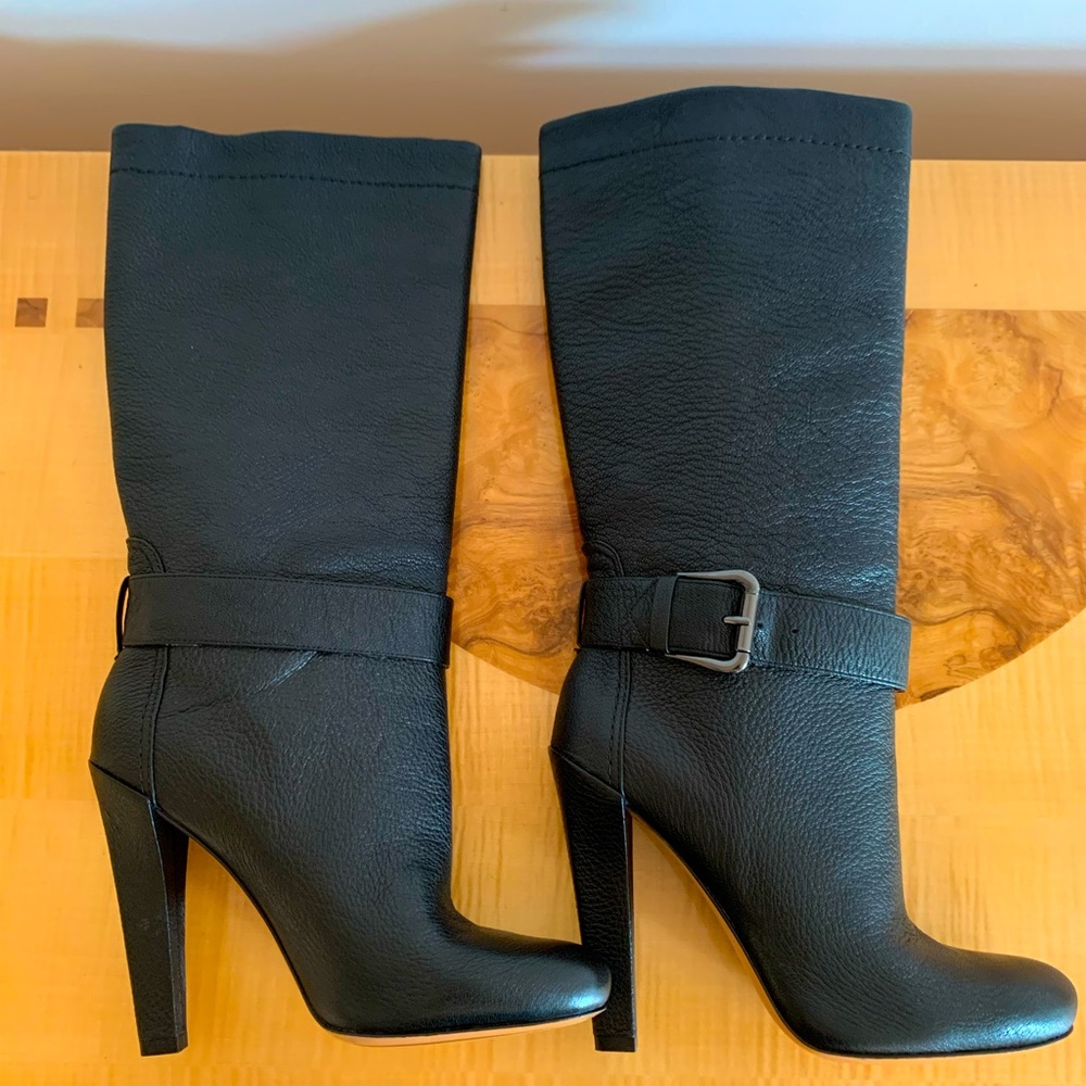 Black leather Joan & David boots